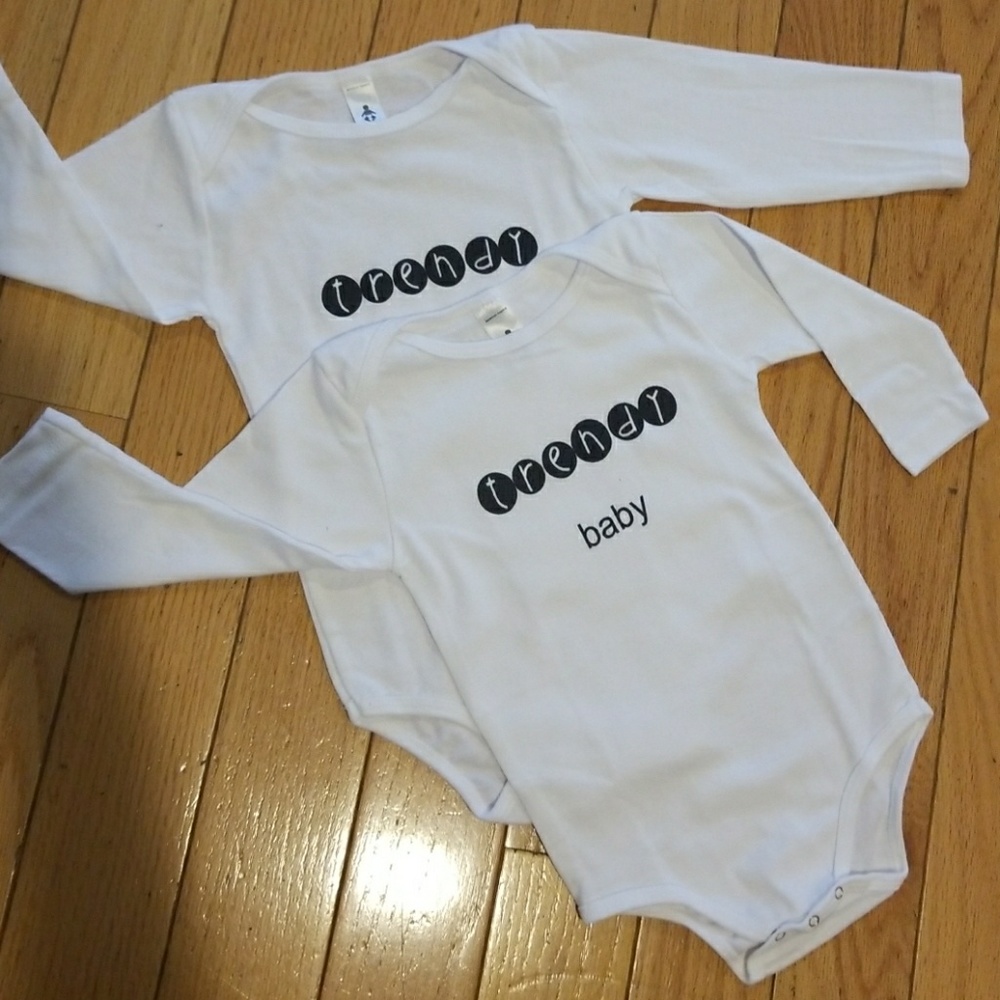 American Apparel unique long sleeve baby onesie